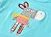 Baby Girls Clothes Set 2 Piece Long Sleeve Donkey Pattern Infant Outfits (9-12 Months) Blue