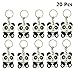 Finduat 20 Pcs Cute Cartoon Panda Keychains Keyring China National Treasure Panda Themed Party Favors Pendant for Ornament Souvenirs Gift