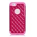 Style4U iPhone 6S Case, iPhone 6 Case, iPhone 6S / 6 Studded Rhinestone Crystal Bling Hybrid Armor Case Cover for Apple iPhone 6S / iPhone 6-1 HD Screen Protector 1 Stylus [Hot Pink/Hot Pink]