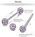 ORAZIO 6Pcs 14G 316L Stainless Steel Nipple Piercing CZ Barbell Belly Button Ring for Women