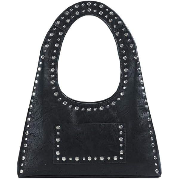 Amazon.com: Punk Rock Studded Leather Hobo Handbags for