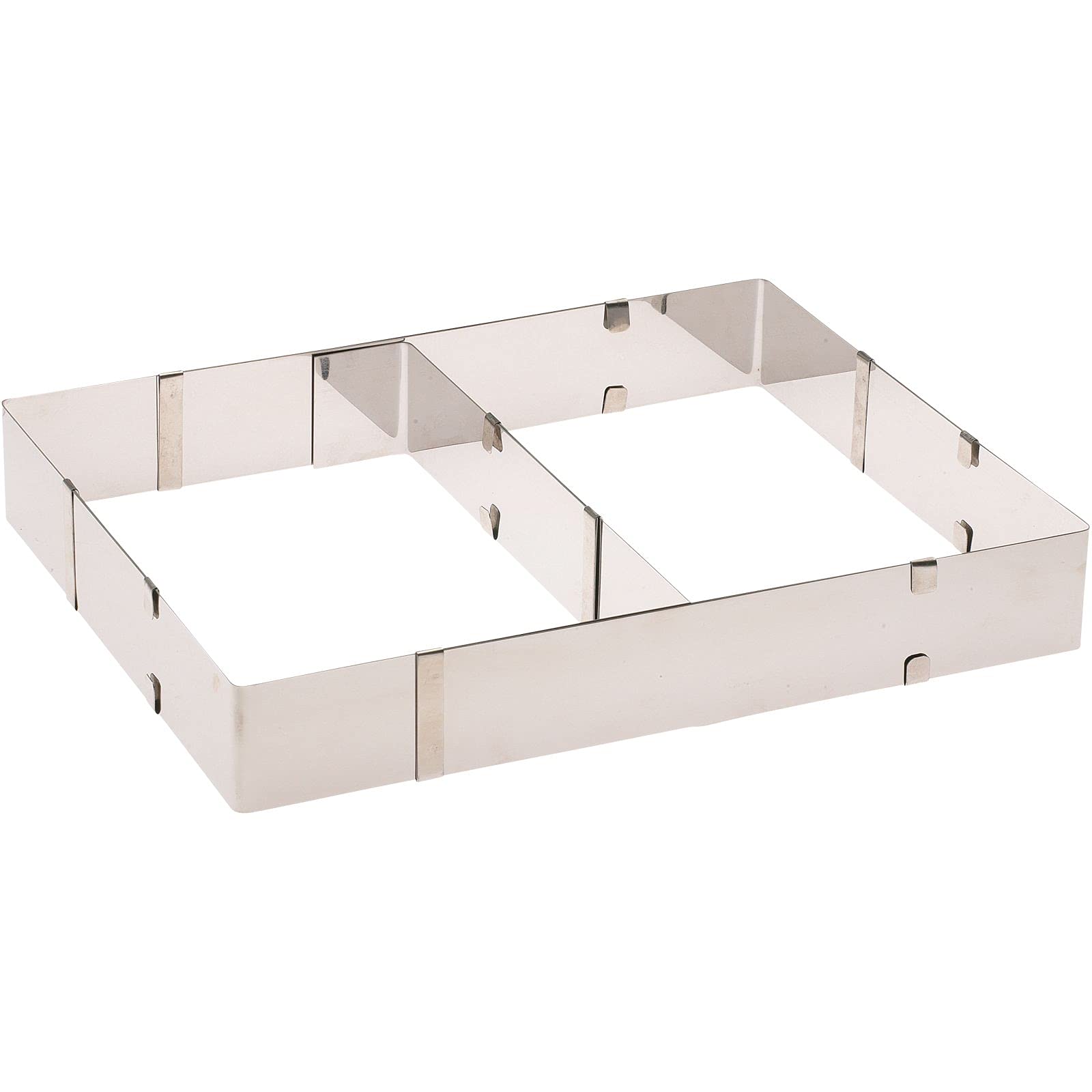 Westmark Baking Frame, For Cake, Pizza And More, With Divider, Length And Width Adjustable, Stainless Steel, Silver, 31322260