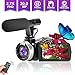Camcorders Video Camera, Vlogging Camera for YouTube 2.7K Full HD 30MP 18X Digital Zoom Camcorder with Microphone 3.0 Inch IPS Touch Screen 