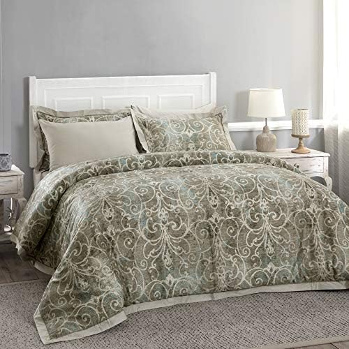 Maspar Neutral 400 TC Cotton Double Duvet Cover with 2 Pillow Covers