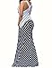 shekiss Women Sleeveless Sexy Maxi Stretch Bodycon Party Bandage Club Dresses Large Purplish Blue