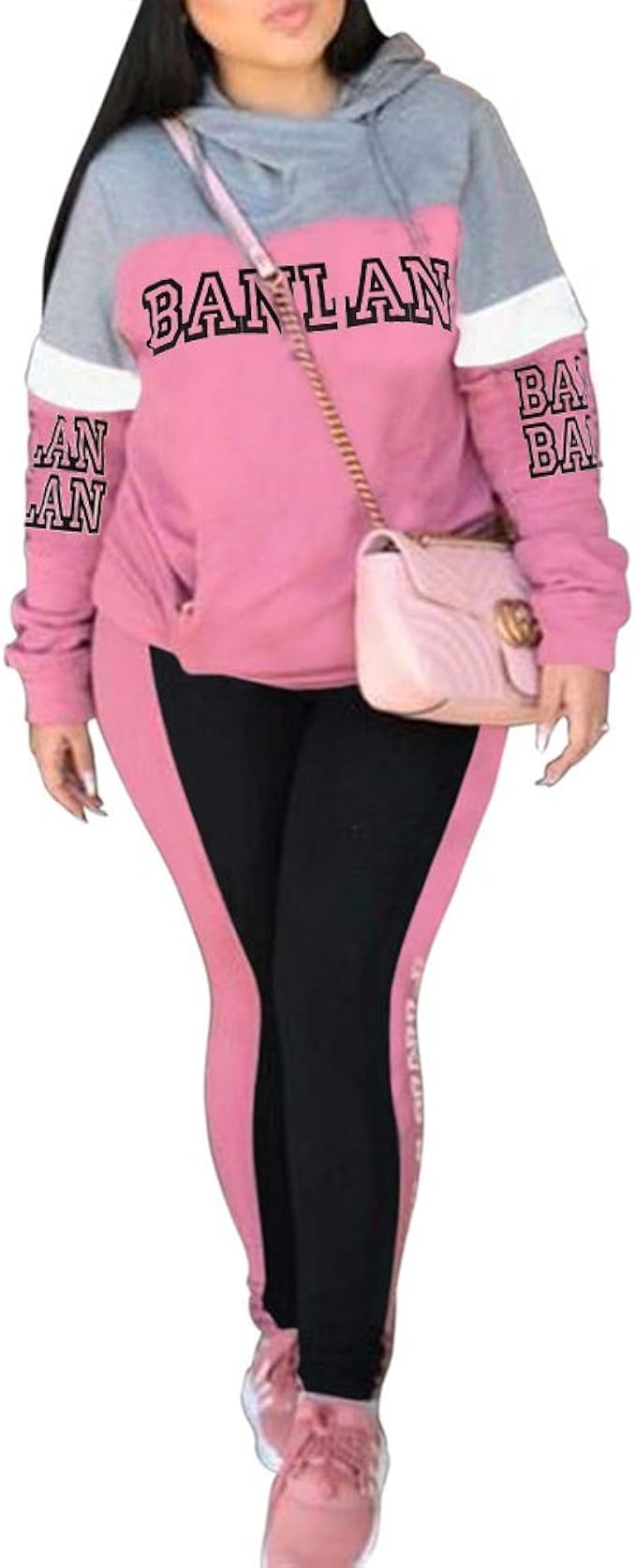 pink two piece tracksuit