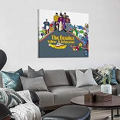XYDQ Poster sur toile The Beatles Yellow Submarine Cover 1 décoration murale moderne pour chambre de famille 50 x 50 cm - Les Beatles, Paul McCartney, John Lennon, RIngo Starr, George Harrison XYDQ Poster sur toile The Beatles Yellow Submarine Cover 1 décoration murale moderne pour chambre de famille 50 x 50 cm – Image 3