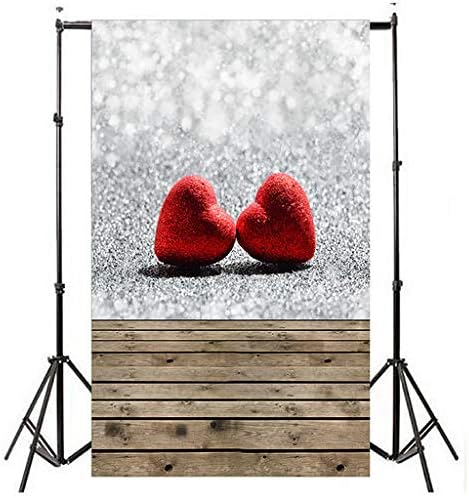 Yattafasion Valentine's Day Love Heart Photography Backdrop Vinyl Photo Background Prop Gift