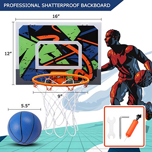 Pro Indoor Mini Basketball Hoop Set for Kids - 16