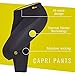 Hot Shapers Women Sauna Fat Burn Capri Pants – High Waist Sweat Workout Leggings (L, Black)