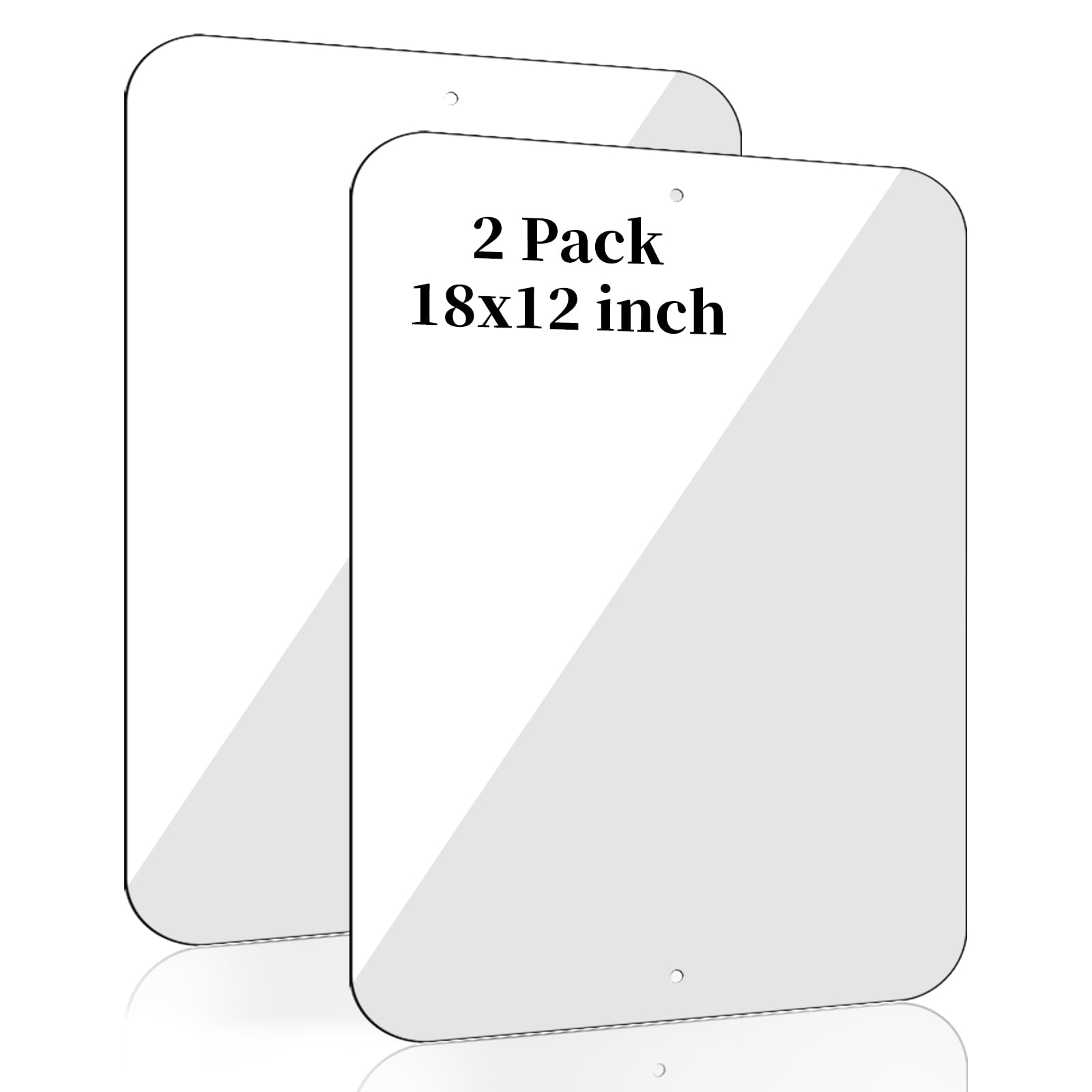 Acuxiaza White Sublimation Blank Metal Signs : Blank Aluminum Sign Metal Signs Customized 18 x 12 Inches Rust Free Aluminum Fade Resistant Waterproof & Rustproof