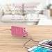 ORICO 40W 5 Port Family-Sized Desktop USB Charger for iPhone 7 / 7 Plus, iPad Air 2 / mini 3, Galaxy Edge Note, Nexus, HTC M9, Nokia and More-Pink (CSE-5U)