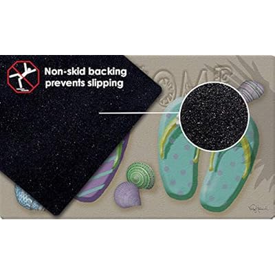 Toland Home Garden 800174 Welcome Flip Flop Summer Door Mat 18x30 Inch Beach Outdoor Doormat for Entryway Indoor… 51VZT6tg4yL