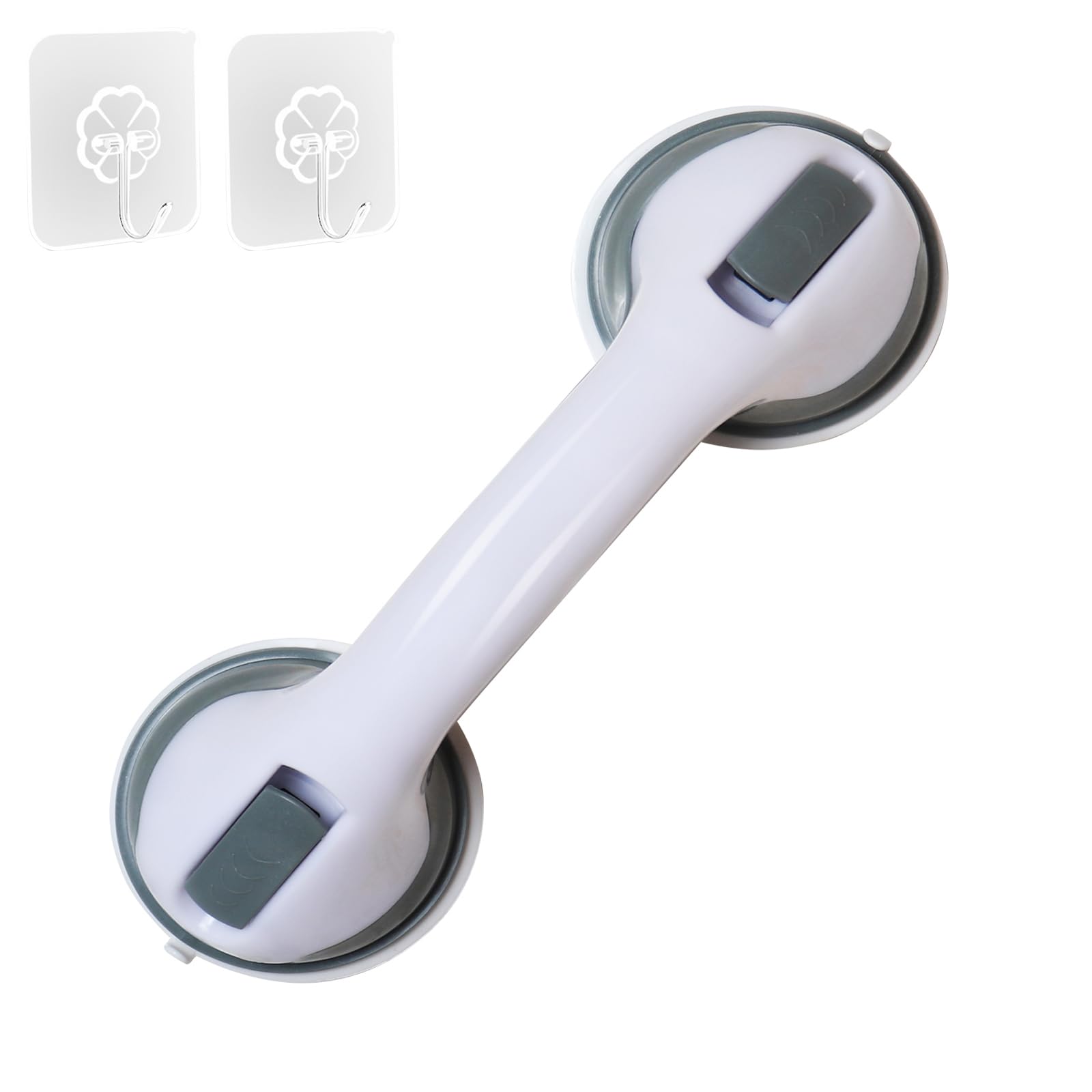Suction Grab Rails, Happybase 12 inch Bathroom Hand Rail for Disabled, Portable Mobility Aids Safety Handle with Suction Cup Fitting, No Fixings Needed for Bathroom, Children and Disability Aids