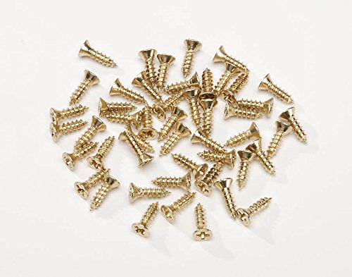 44pc 8mm Mini Brass Hinge Replacement Wood Screws - Great for Arts & Crafts