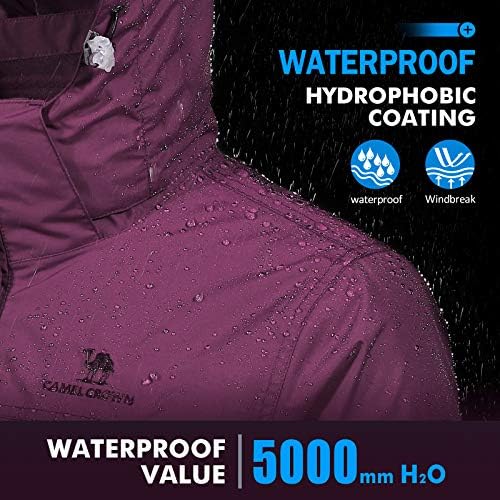 Waterproof black ski jacket with multiple pockets, suitable for snowy conditions.