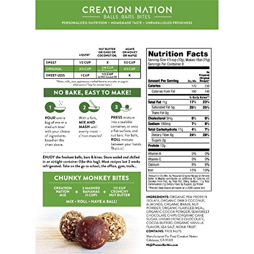 PROTEIN BAR MIX Nobake & Easy as a Protein Shake! Makes 8 Bars or 24