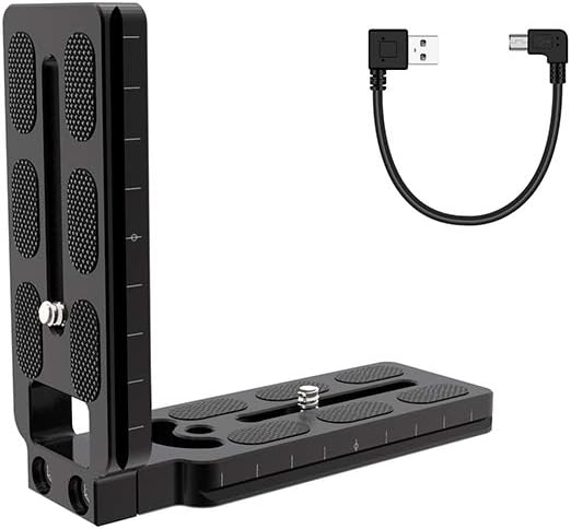 CamFi L-Type Camera Bracket, L-Shape Plate Quick Release Plate Stand Holder For CamFi Wireless Remote Camera Controller With USB 2.0 Cable