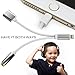 2 in 1 iPhone 7 Adapter(Compatible with iOS 10.3) TOPGO Lightning to Charger and Lightning to 3.5mm Aux Earphones Jack Cable for iPhone 7 / 7 Plus [No Calling Function & Music Control] - Silver