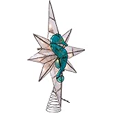 Kurt Adler 10-Light Capiz Bethleham Star with Seahorse Treetop