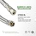 FlexCraft 27612, Delta Faucet Supply Line, Connects Faucet to Water Supply, Faucet Connector With 3/8 MIP x 3/8 In FIP, Braided Stainless Steel 12 In