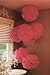 S-Shine Set of 3 Tissue Pom Poms Party Decorations for Weddings, Birthday Parties Baby Showers and Nursery Décor (16-inch Diameter, Bold Red)