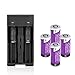16340 Rechargeable CR123A Battery,Zeasun 4 Pack Rechargeable Li-Ion CR123A 16340 3.7V 700mAh Battery with Charger