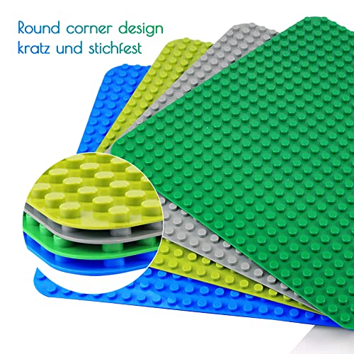 Large Building Plate Compatible with Duplo Plates, Large Base Plate, 38 x 38 cm Plate Set for Creative Play, Educational Toy