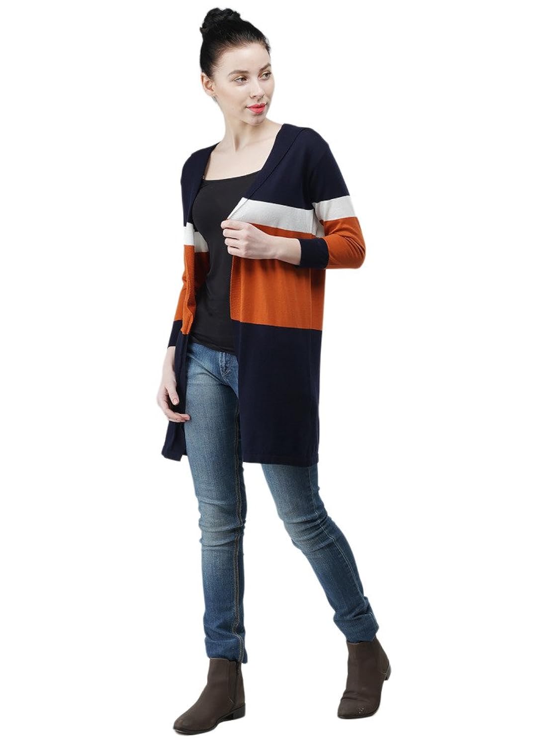 women's 3/4 th sleeves long open shrug