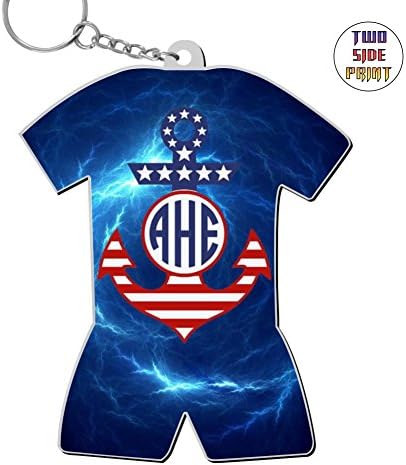 Creative Unique American Flag Anchor Key Ring Key Chain