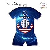 Creative Unique American Flag Anchor Key Ring Key