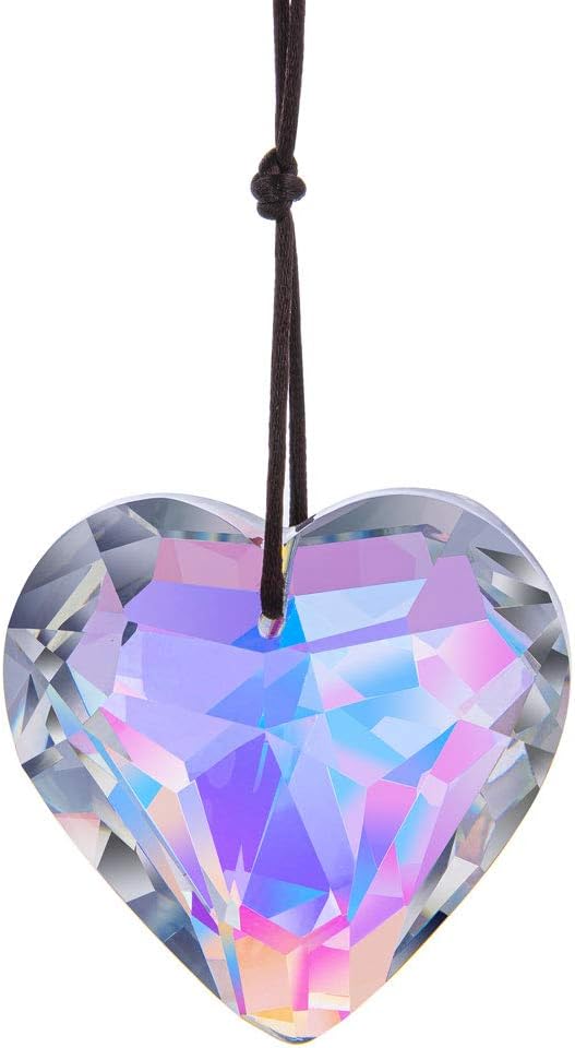 Crystal Heart Prism Sun Catcher by H&D Hyaline & Dora 50mm Glass Rainbow