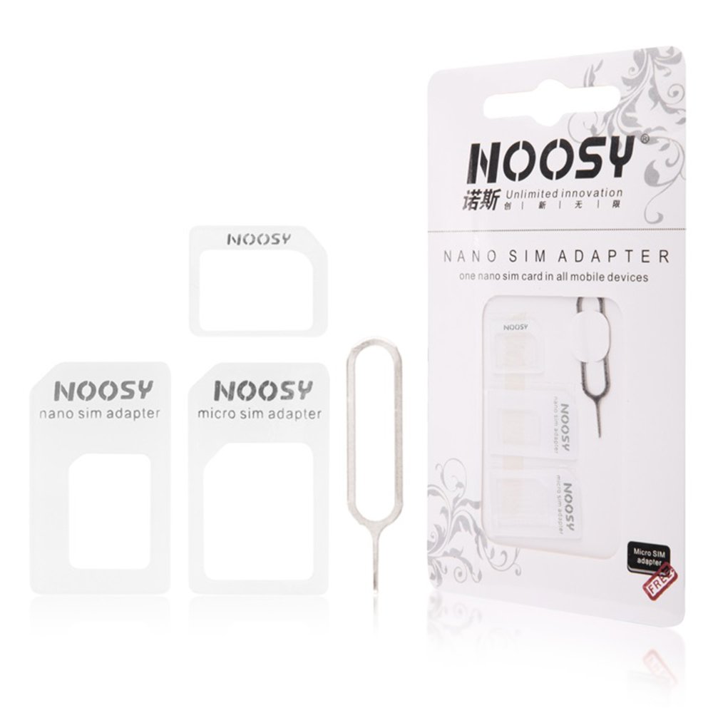 Noosy 4-in-1 Sim Card Adapter Set - White