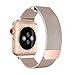 OROBAY Compatible with Watch Band 38mm 40mm, Stainless Steel Milanese Loop with Magnetic Closure Replacement Band Compatible with Watch Series 4 Series 3 Series 2 Series 1, Champagne Gold Band