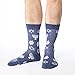 Good Luck Sock Men's Hanukkah Crew Socks - Blue, Adult Shoe Size 7-12