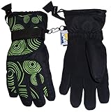 N'Ice Caps Kids Scroll Print Waterproof Thinsulate Insulated Winter Snow Gloves
