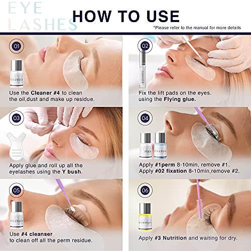 Breavo Lash Lift Kit Upgraded Version, Eyelash Perm Kit, Professional Eyelash Lash Extensions, Lash Curling, Semi-Permanent Curling Perming Wave Suitable For Salon