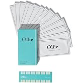 Ollie Enzy-Strips Teeth Whitening Strips, Peroxide Free, 28 Count | Enzyme powered formula, papain and bromelain, hydroxyapatite enamel support, tannase stain removal, gentle on sensitive teeth