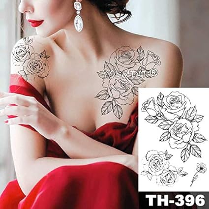 Hxman 5pcs Autocollant De Tatouage Temporaire étanche Belle