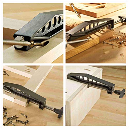 Togolo 2PC Pocket Hole Clamp, Woodworking Pocket Hole Jig Joint fixed Clamp Slant Hole, Slant-hole Drilling and Power Tool Accessories.