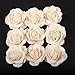 Junxia Natural 20 Pieces Mini Ivory Burlap Flowers for Wedding Party Decoration