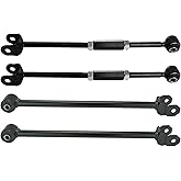TRQ Rear Lower Rearward Control Arm and Rear Lower Trailing Arm Set 4 Piece | For 2005-2012 Toyota Avalon 2007-2011 Camry 2004-2008 Solara