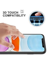 Gesma Screen Protector for iPhone 11 6.1 inch iPhone XR 2018, Full Coverage Bubble   Scratchproof 9H Hard Tempered Glass Screen Protector for iPhone 11 6.1 inch 2019 [with Alignment Frame][2-Packs]