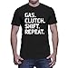 Haase Unlimited Gas. Clutch. Shift. Repeat. - Gearhead Men's T-Shirt (Black, X-Large)