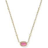 Kendra Scott Mini Elisa 14k Gold-Plated Satellite Short Pendant Necklace, Fashion Jewelry for Women