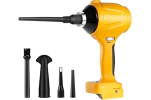 LINGYUE Air Duster Compatible with 20V Dewalt Battery,40000RPM Electric Air Duster, LED Light, 5 Multi-Use Accessories - Ideal for PC Keyboard, Car Electric Devices Cleaning (Battery Not Included)