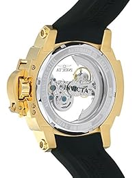 Invicta 24708 - Reloj de pulsera para hombre con correa de silicona, acero inoxidable, color negro, 25 unidades
