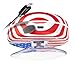 Abco Tech Water Resistant Wireless FM Radio Bluetooth Shower Speaker with Suction Cup and Hands-Free Speakerphone, US Flag