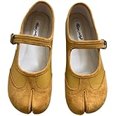 Tabi Shoes Women Mary Janes Ballet Flat - Low Top Split Toe Orthopedic Cute Casual Comfortable Walking Lightweight Female Solid All-Match for Daily Wear Beach Travel Athleisure Standing All Day