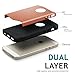 iPhone 5S case, iPhone 5 case, Desiro® [Rose Gold] Dual Shield Shock Absorption Protective Heavy Duty Hybrid Case Cover for Apple iPhone 5 & 5S